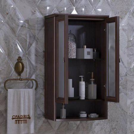 Шкаф подвесной двухстворчатый Клио Opadiris Орех антикварный, артикул 