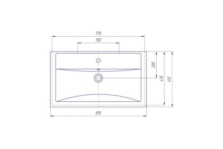 РАКОВИНА мебельная VIANT KIROVIT Фостер - 800 (KIRFOST80), артикул KIRFOST80