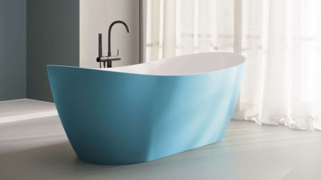 Zenon Powell, закругленная ванна из искусственного камня Solid Surface, 180x80xh63 см, цвет белый матовый, артикул 4000.000.000.000.29549