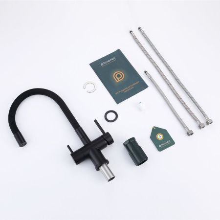 Смеситель для кухни с подключением фильтра Splenka S70.64.06, черный