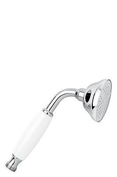 Emmevi, круглая однорежимная лейка ручного душа из латуни, с керамической ручкой (для набора 110OA), цвет бронза