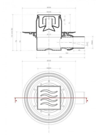 Душевой трап Pestan Confluo Standard Dry 1 Gold, артикул 13000128