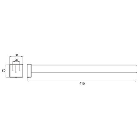 Emco Cue Полотенцедержатель 416 мм , хром, артикул 3250 001 42