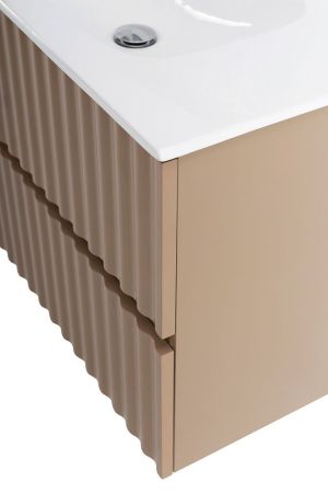 ELEGANT База под раковину подвесная с двумя выкатными ящиками, с LED подсветкой ручек. Капучино Матовый, 870x469x550 AM-ELEGANT-900-2C-SO-CM-LED, артикул AM-ELEGANT-900-2C-SO-CM-LED