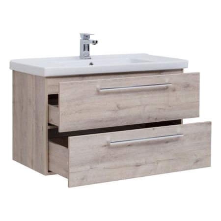 Тумба с раковиной подвесная Dreja Gio 100 см, дуб кантри, артикул 77-0106D-com