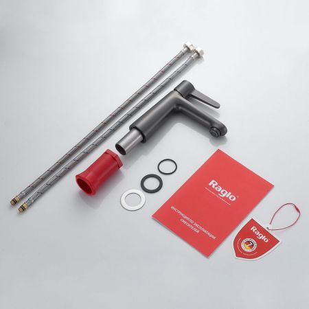 Смеситель для раковины Raglo R32.10.09, графит, артикул R32.10.09