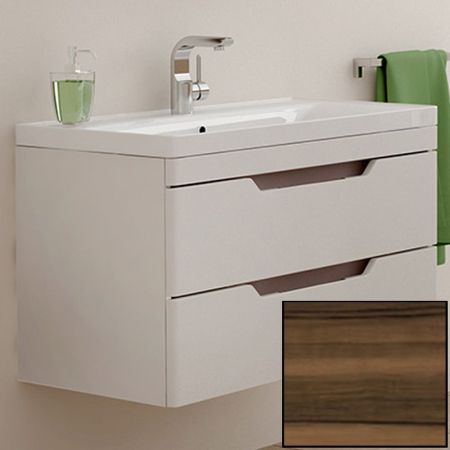 Тумба с раковиной SanVit Степ 90 kstep90 с фактурой под дерево подвесная Кедр