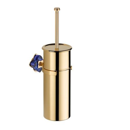 THG PETALE DE CRISTAL BLEU Ёршик для унитаза, подвесной, цвет полированное золото