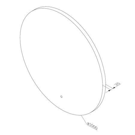 M85MOX41001S X-Joy Зеркало круг с интерьерной Led подсветкой, ИК-сенсорром, 100 см, артикул M85MOX41001S