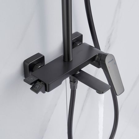 Душевая система Shevanik S4226T, оружейная сталь, артикул S4226T