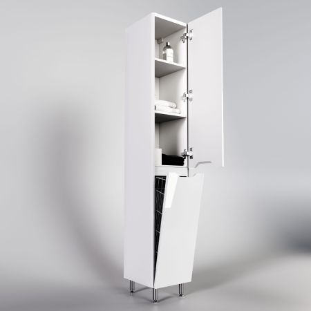 Тумба напольная "Марелла 60" (2 ящ.) Люкс антискрейтч белый глянец, PLUS, артикул СС-00002396