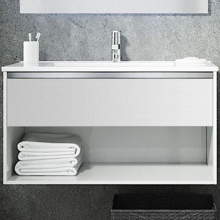 Тумба с раковиной SanVit Контур 70 kkont070 в цвете Ral подвесная Белый глянец, артикул kkont070