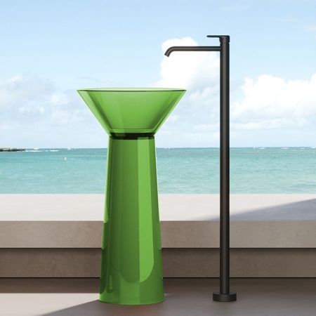 DEA DESIGN Pedestal Basin Раковина напольная d480хh900 мм, цвет emerald, артикул DD2022 480 R3