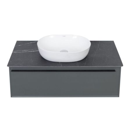 Тумба под раковину подвесная La Fenice Elba FNC-01-ELB-G-100, серо-зеленая, артикул FNC-01-ELB-G-100