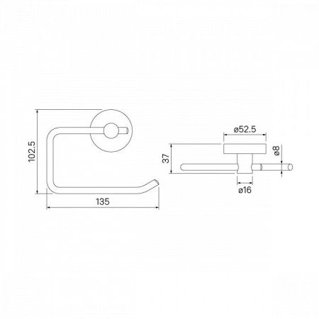 Держатель туалетной бумаги Iddis Sena SENSS00i43 Хром, артикул SENSS00i43