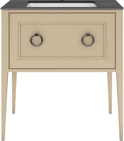 Тумба PLAZA Classic напольная с ящиком 80, капучино матовая, артикул PL.C.80.1\CAP