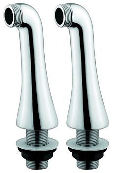 Emmevi, вертикальные опоры на борт ванны для настенного смесителя. Высота 14 см. 2 шт. в комплекте, цвет хром
