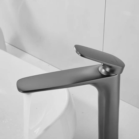 Смеситель для раковины Shevanik S8511T, оружейная сталь