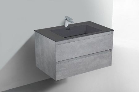 Тумба под раковину Vincea Luka VMC-1L800CT подвесная Cement, артикул VMC-1L800CT