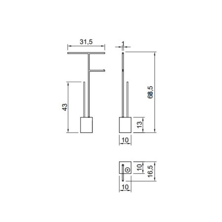 ANTONIO LUPI BIVIOCOMBI Стойка напольная с держателем туалетной бумаги, полотенц и ершиком, база из мрам Nero Marquinia satinato, структ Nero goffrato, артикул BIVIOCOMBI2.6/545.nero marquinia