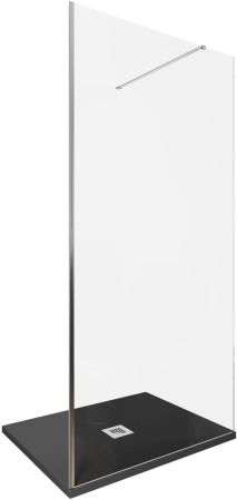 Душевая перегородка Allen Brau Infinity 1 100 3.21013.BA серебро браш, артикул 3.21013.BA