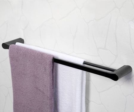 Полотенцедержатель WasserKRAFT Glan K-5140 двойной Черный глянцевый, артикул K-5140