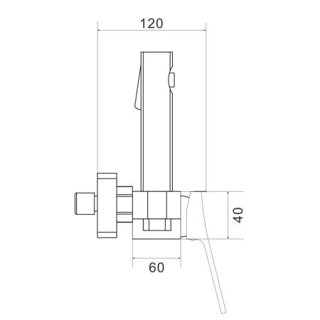 Гигиенический душ со смесителем Shevanik S6105-1, хром