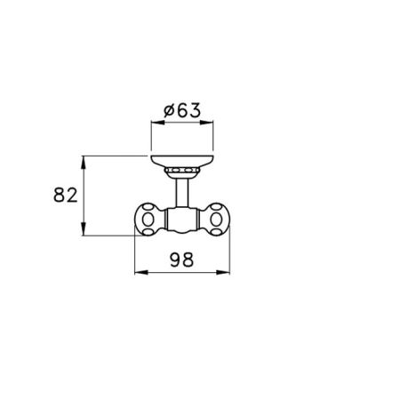 Stella Italica Крючок двойной 1082bis цвет: хром, артикул IT 10021 CR00