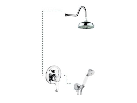 Emmevi Tiffany, душевой комплект №1, цвет золото, артикул 0003OR