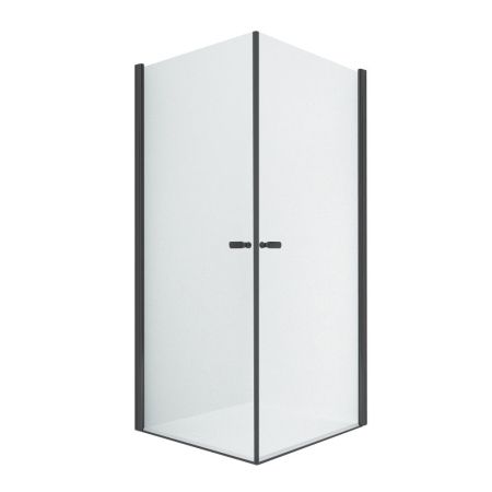 Душевое ограждение NEW TRENDY NEW SOLEO BLACK 2D 80x80x195 D-0230A/D-0230A (черный), артикул D-0230A/D-0230A