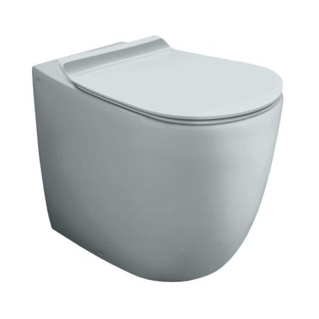 SIMAS VIGNONI Унитаз приставной 560х365 мм., Rimless, с универсальным сливом, цвет Tela matt, артикул VI01 tela matt