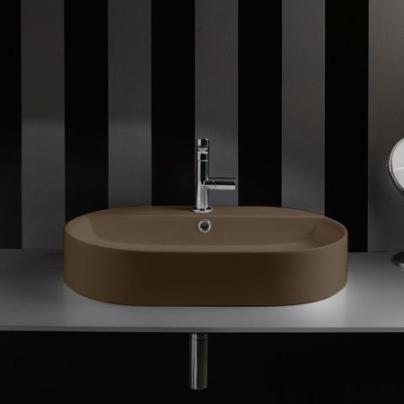 Kerasan Ciotola Раковина-чаша 65х40хh12см, с 1отв., с переливом, цвет: Bruno matt, артикул 028588 Bruno matt *1