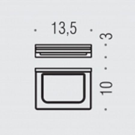 Colombo Look Мыльница подвесная, цвет: чёрный матовый/матовое стекло, артикул B1601.NM-VAN