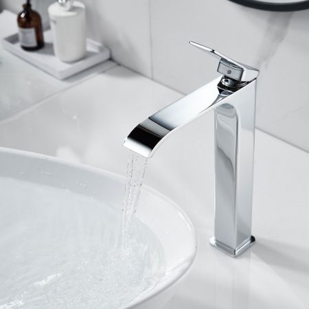 Смеситель для раковины высокий Shevanik S4011, хром, артикул S4011