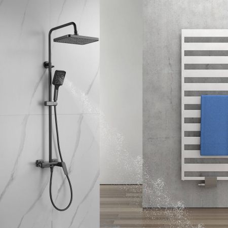 Душевая система Shevanik S4226T, оружейная сталь, артикул S4226T