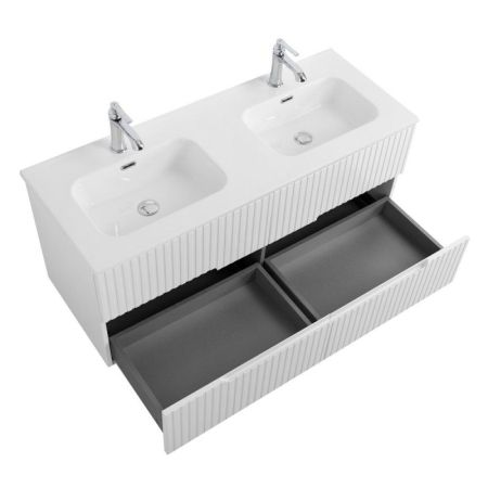 DUET-N База под раковину подвесная с двумя выкатными ящиками, Зеленый жемчужный, 800x457x500, DUET-N-800-2C-SO-VPR-P, артикул DUET-N-800-2C-SO-VPR-P