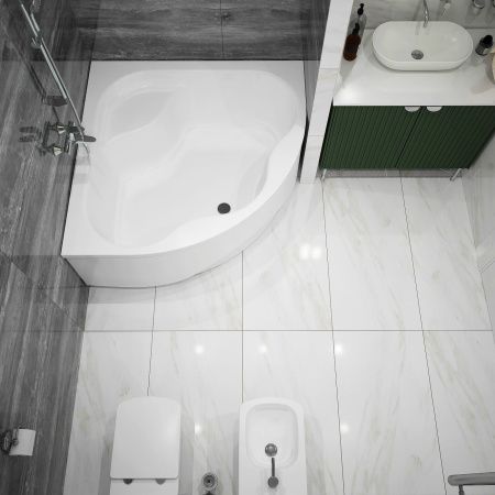 Акриловая ванна Lavinia Boho Aveo 37040150, усиленный армированный корпус ванны, 150x150 см