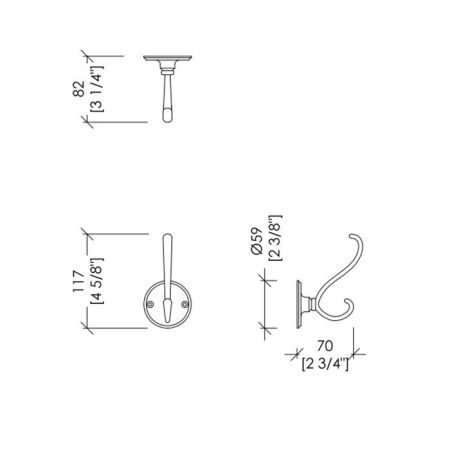 Devon&Devon Old Navy Крючок двойной, золото, артикул MIL612OT