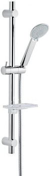 Душевой комплект: штанга, лейка, шланг, мыльница. C02577, цвет хром