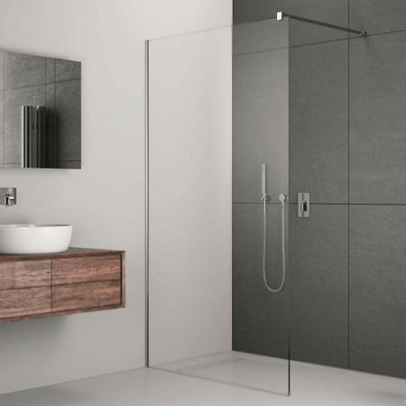 Душевая перегородка Radaway Modo New II Walk-in 80 профиль Хром стекло прозрачное, артикул 389084-01-01