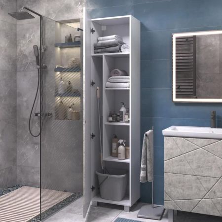 Пенал VIGO Geometry 45см, бетон, артикул 243 бетон