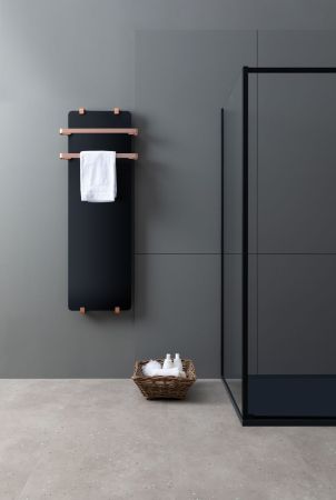 Полотенцесушитель электрический Allen Brau Infinity 120x44 с рейлингом 2.0 и креплением, медь браш