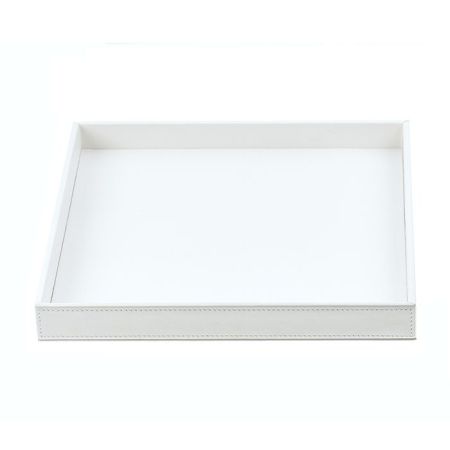 Decor Walther Brownie Tab Q Лоток универсальный 26x22см, цвет: белая кожа, артикул 0932550