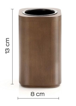 Gedy Dafne, настольный стакан, цвет черный матовый - орех, артикул 3998(30)