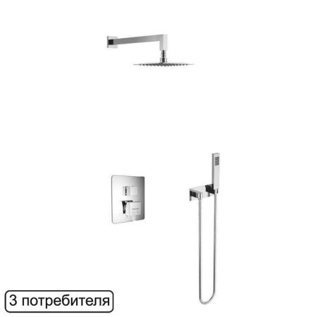 Система для душа скрытого монтажа EXCELLENT Frost Quatro AREX.4402CR (хром), артикул AREX.4402CR