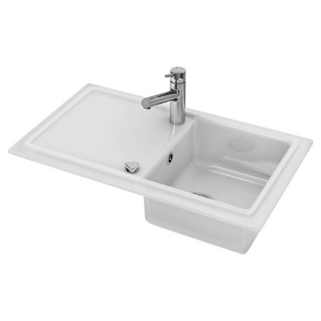 Раковина, Duravit, Cassia, ширина, мм-860, глубина, мм-510, высота, мм-225, тип установки-встраиваемый, отверстия для смесителя-1, материал-керамика, цвет-белый, артикул 7513860000