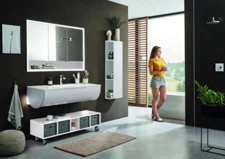 Комплект мебели Puris Rounds, 1220 мм, цвет белый высокоглянцевый, артикул Rounds1220(722/161)