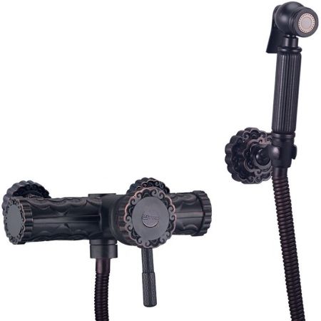 Гигиенический душ со смесителем Lemark Jasmine LM6618ORB Черная бронза, артикул LM6618ORB