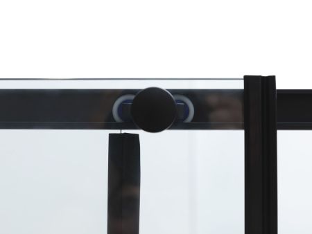 Боковая стенка Aquanet Pleasure Evo 800 AE65-F80-BT профиль черный, прозрачное стекло, артикул AE65-F80-BT