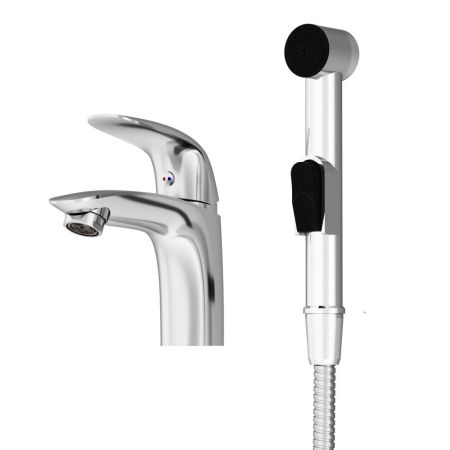 310300001 Eclipse, смеситель для умывальника с гиг. душем, хром, артикул 310300001